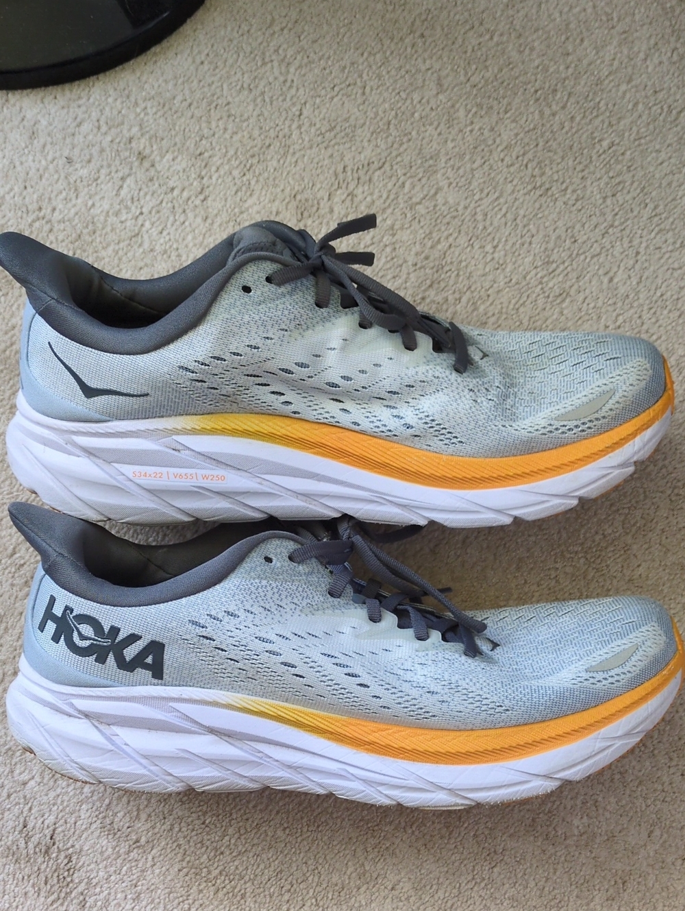 Men's HOKA Clifton 8 Blue Fog/Plein Air Size 11